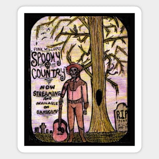 SPOOKY COUNTRY Hand Drawn Poster Magnet